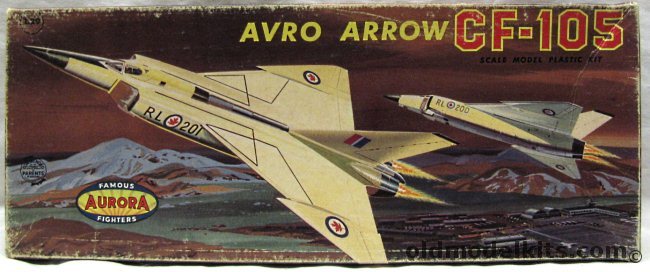 Aurora 1/80 Avro CF-105 Arrow, 124-129 plastic model kit